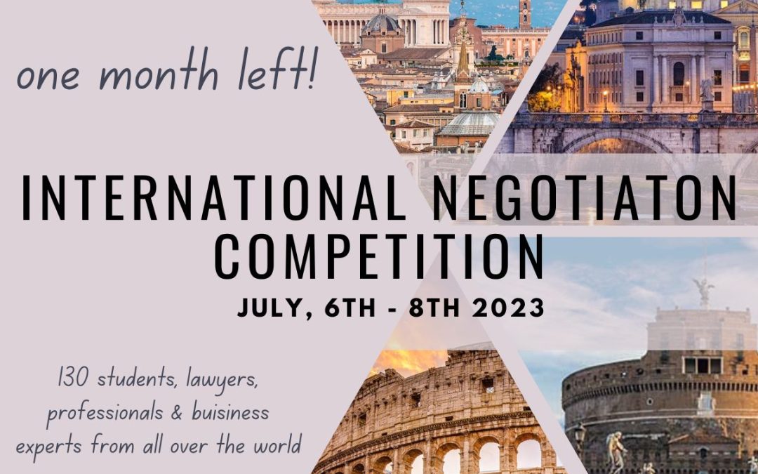 The International Negotiation Competition is just around the corner!